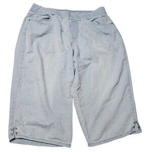 Gloria Vanderbilt Slimming Jean Shorts Womens Size 12 High Rise Light Wash Denim